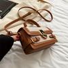 Vintage Flap Leather Crossbody Bags for Woman Ctrast Color PU Tote Bag Retro Handbags Shoulder Bag, Fashiable Handbag Purse