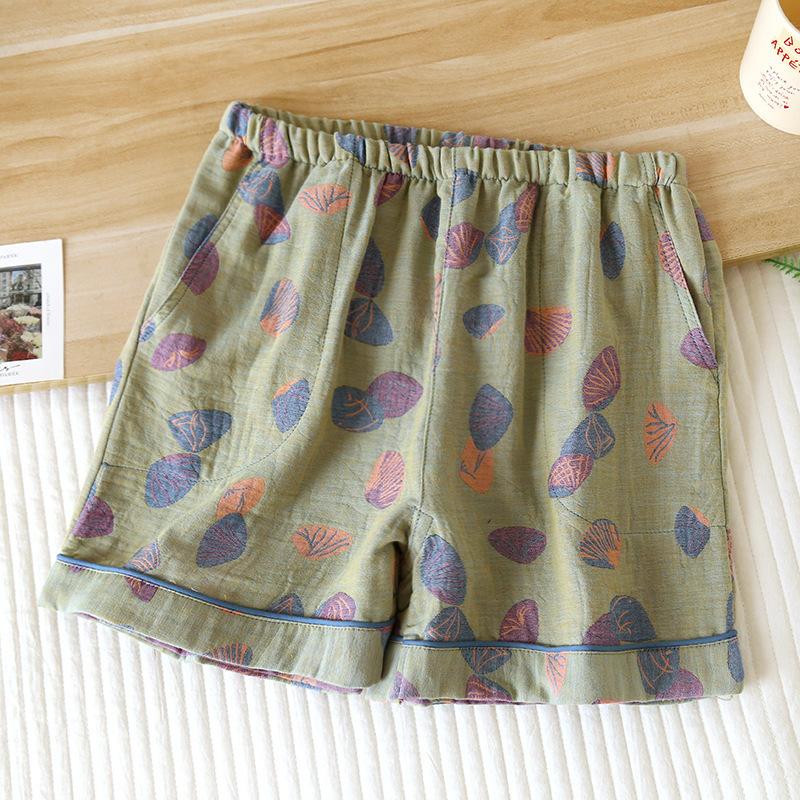 Pantaloncini estivi in jacquard a vestibilità larga da donna: Pantaloncini Leggeri da Loungewear Adatti per l'Uso all'Aperto