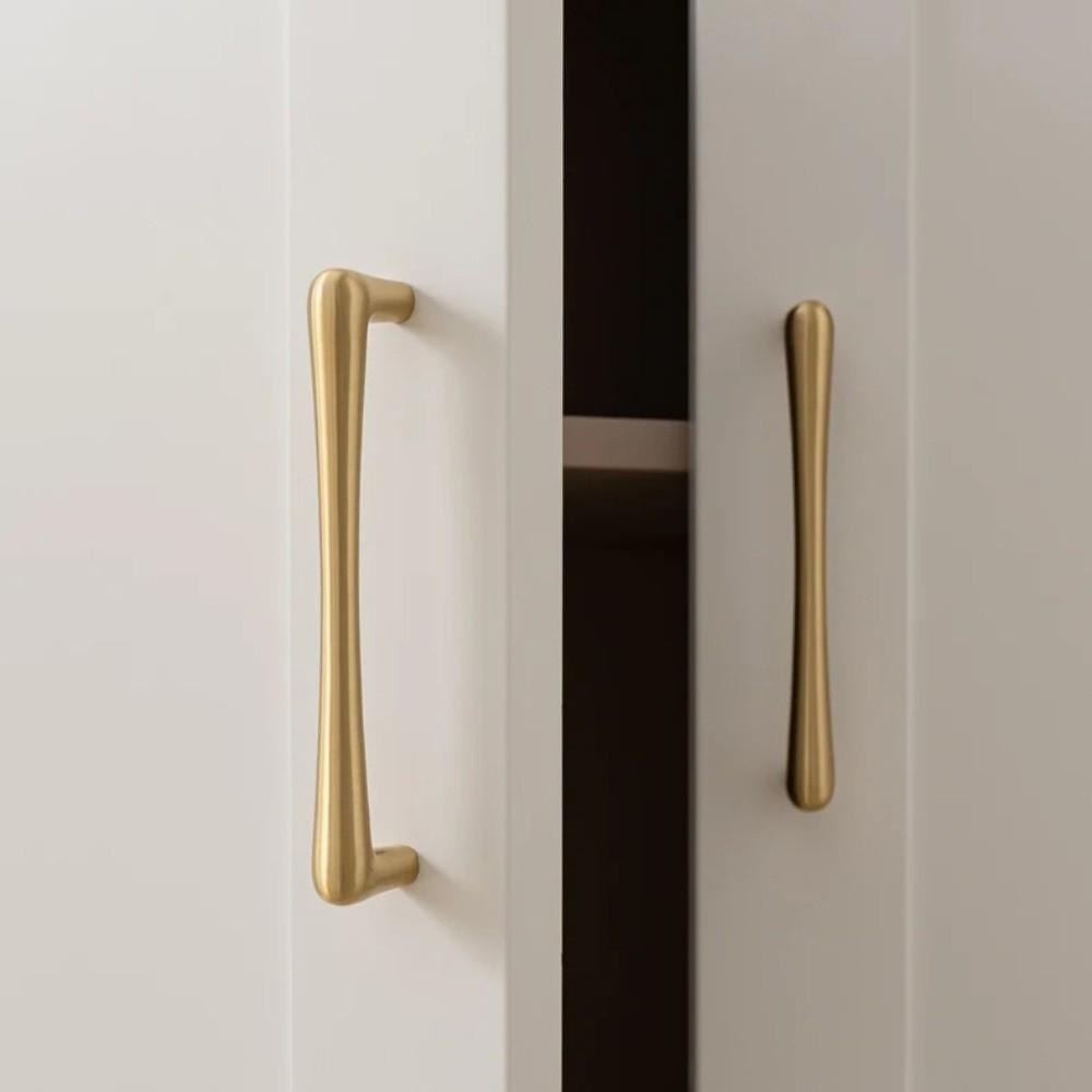 High Quality Gold/Silver Cabinet Pull Solid Smooth Furniture Handles Alloy Durable Drawer Knob for Cabinet Wardrobe Drawer