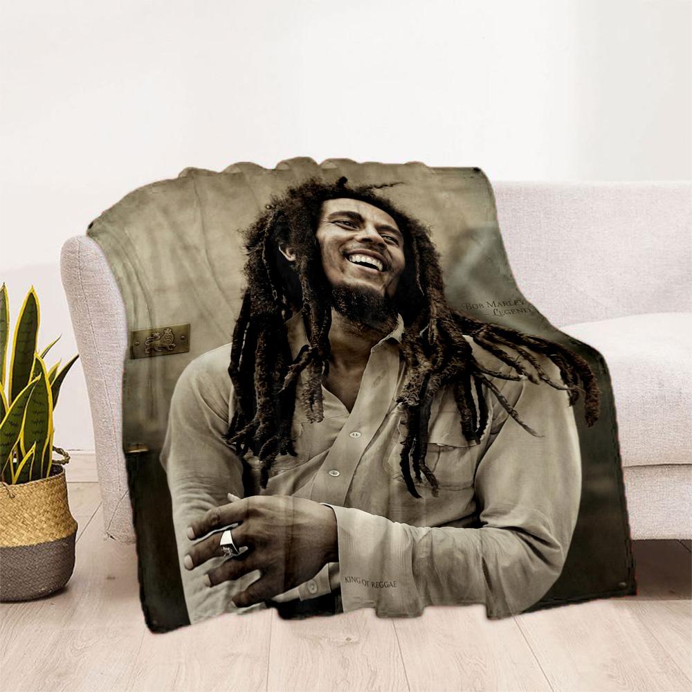 Bob Marley Reggae Blanket Ultrasoft Great For Sofa Picnics Seaside Allseason Use Digital Print Perfect Gift For Relatives And Friends