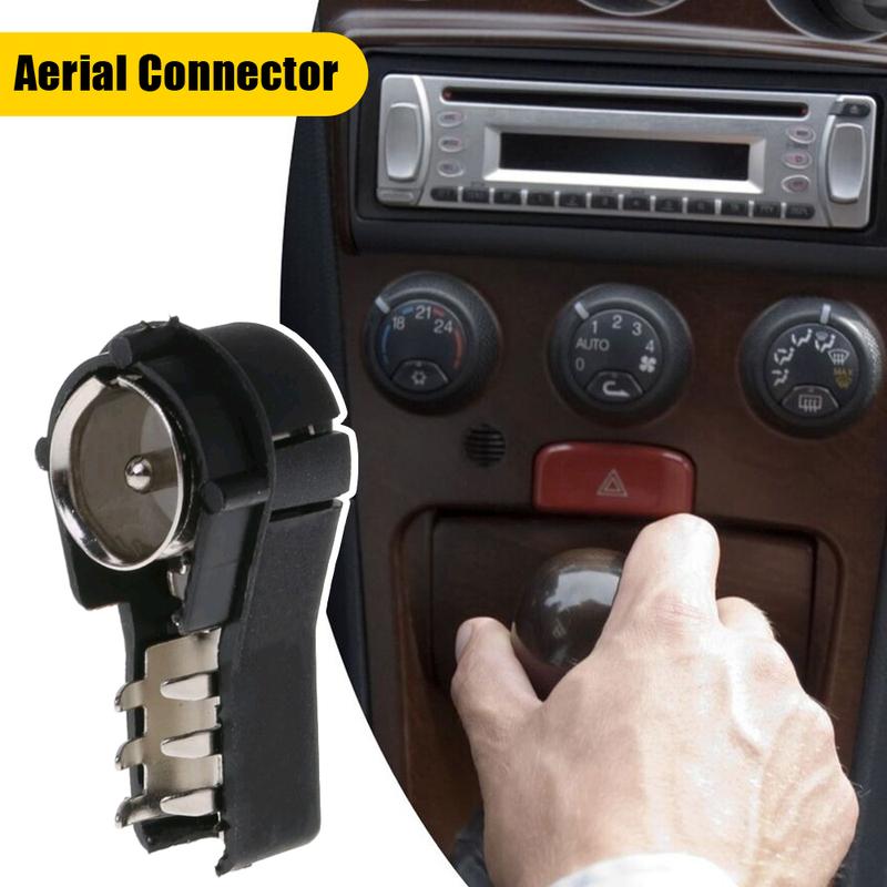 1pc Universal Car Radio FM/AM Connector Car Replaceable Antenna Socket Car Aerial Connector Black Auto Electronics Accessories