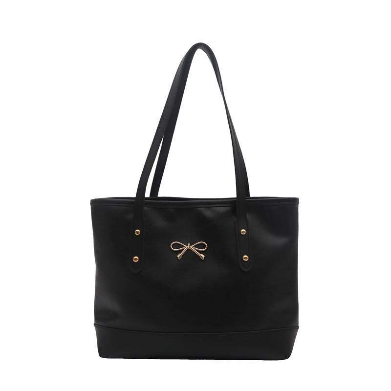 

Street Style Womens Tote Bag With Polyester Lining And Double Shoulder Straps For Work чёрный