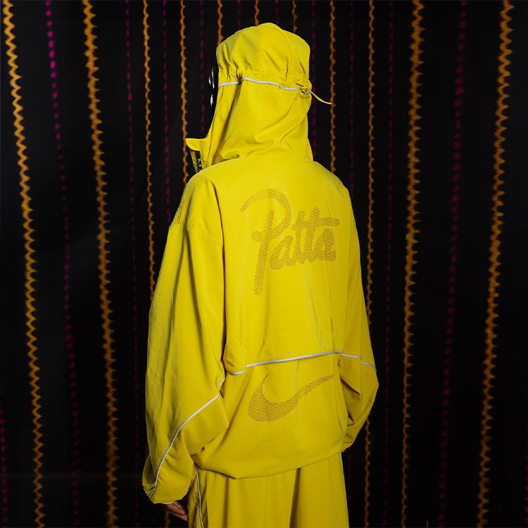 Nike X Patta SS24 Alphabet Logo Print Comfort Sport Hooded Zip-Up Long Sleeve Jacket Unisex Jacket Yellow FJ3088-389