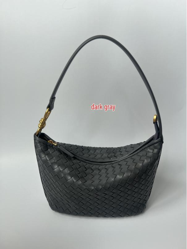 Handmade Women's Soft Leather Woven Shoulder Bag