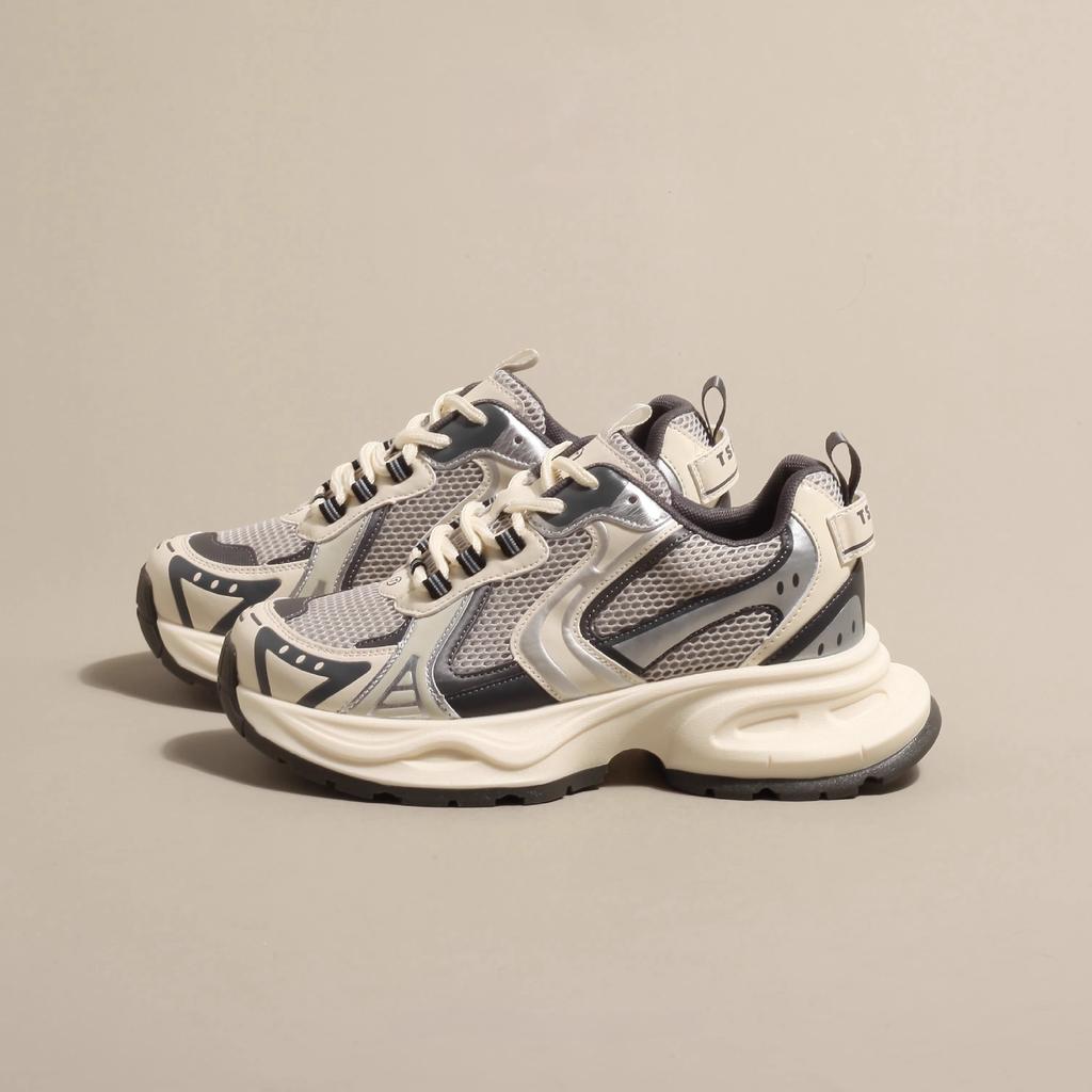 Dad-Schuhe Damen 2024 neue Frühling beliebte Damenschuhe zeigen kleine Füße und erhöhen die Körpergröße Weißschuhe mit dicker Sohle Freizeitsportschuhe