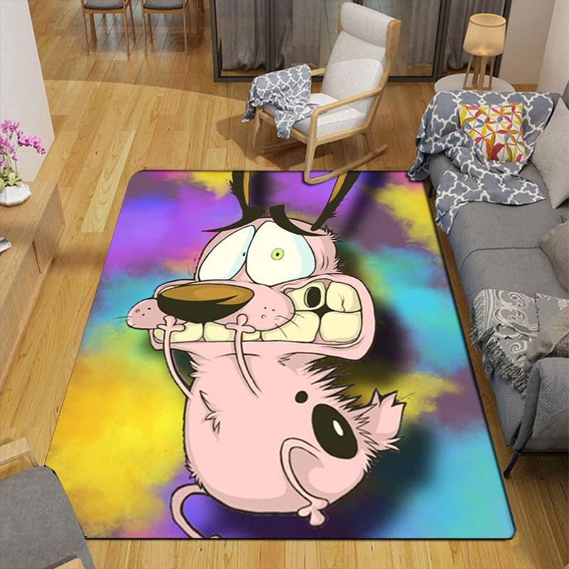 Courage the Cowardly Dog Rug Floor Mat for Living Room or Bedroom Soft and Comfortable Carpet a Gift for Birthday and Holiday.MFF0918002