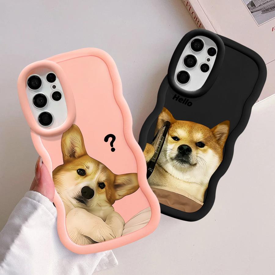 Funny Dog Soft Phone Cover Case for Samsung Galaxy S22 Ultra S24 S20 FE A26 S21 S23 Plus S25 A25 A24 A54 A35 A55 A36 A34