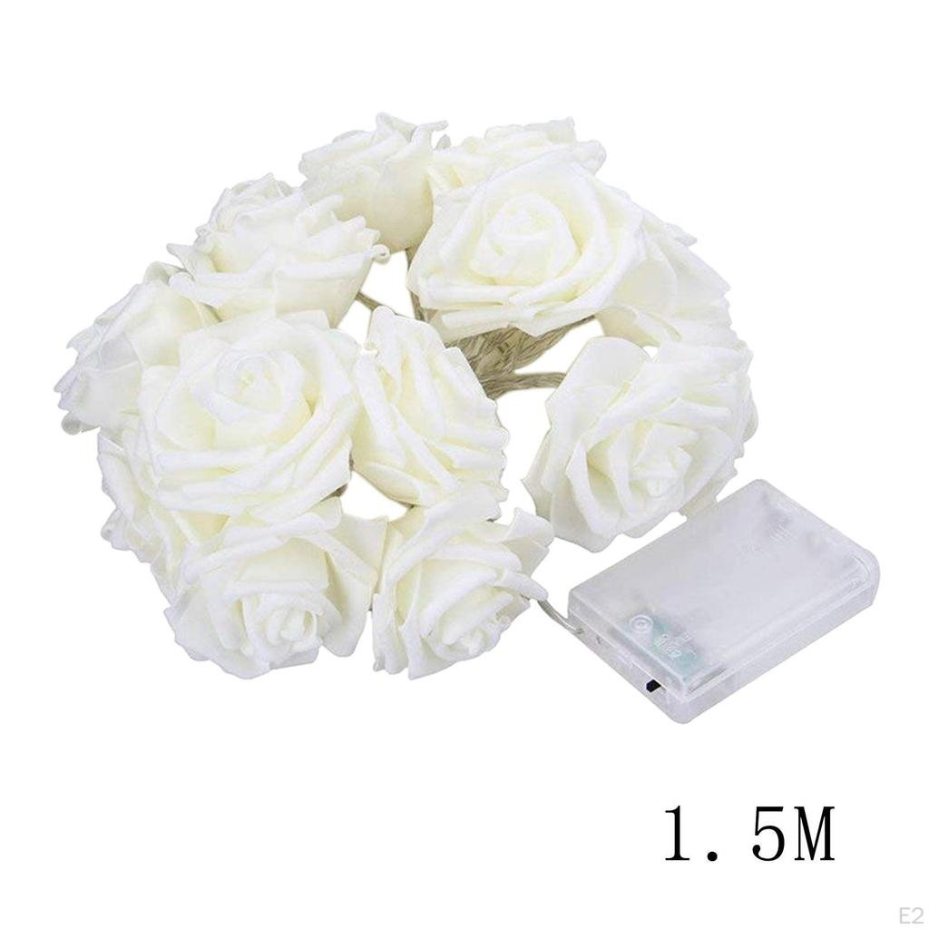 Flower Decorative Indoor Outdoor IP44 Waterproof Valentines Day Decor Flowers Fairy Light for Home
