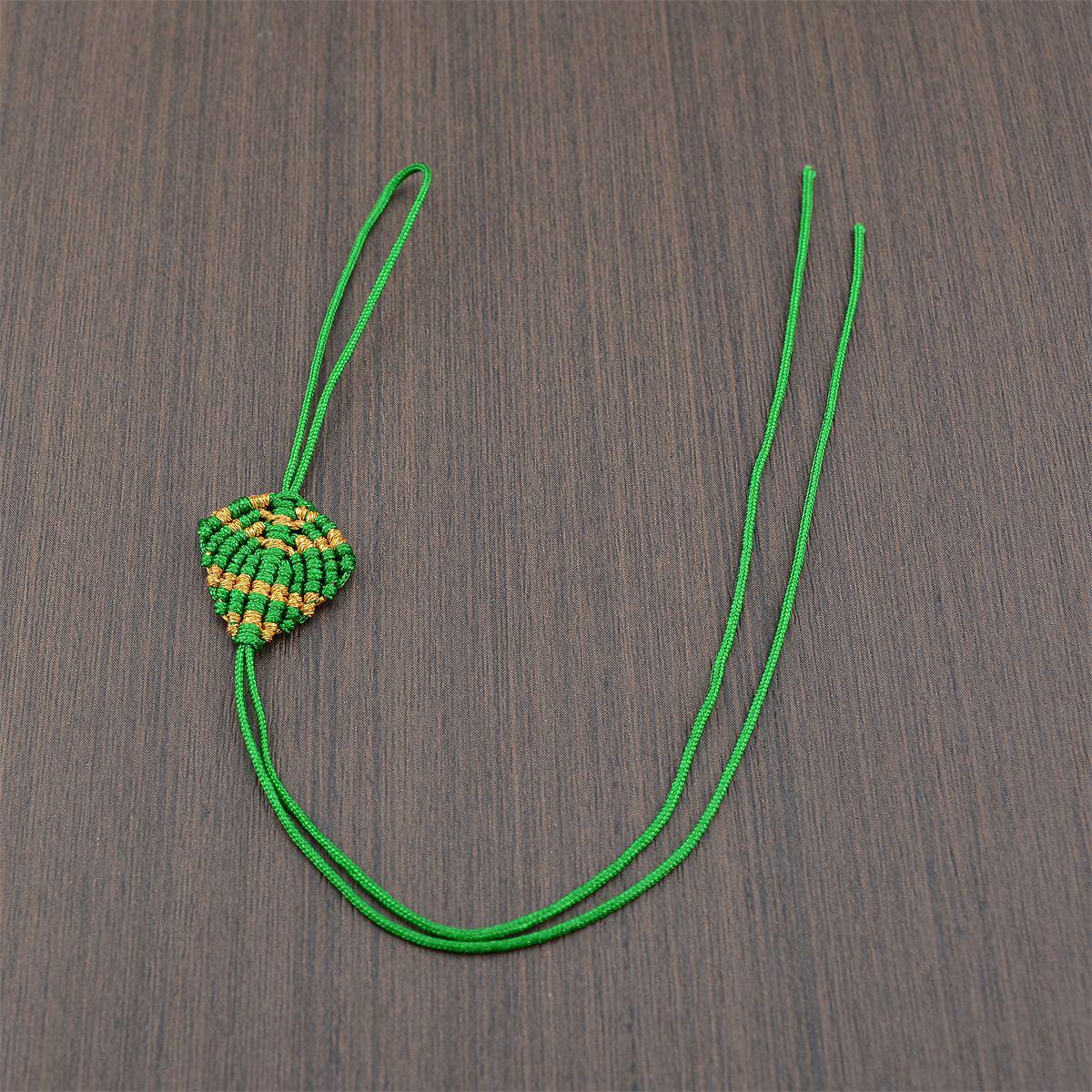 Handwoven Leaf Pendant Adjustable Phone Strap - DIY Beaded Lanyard Rope