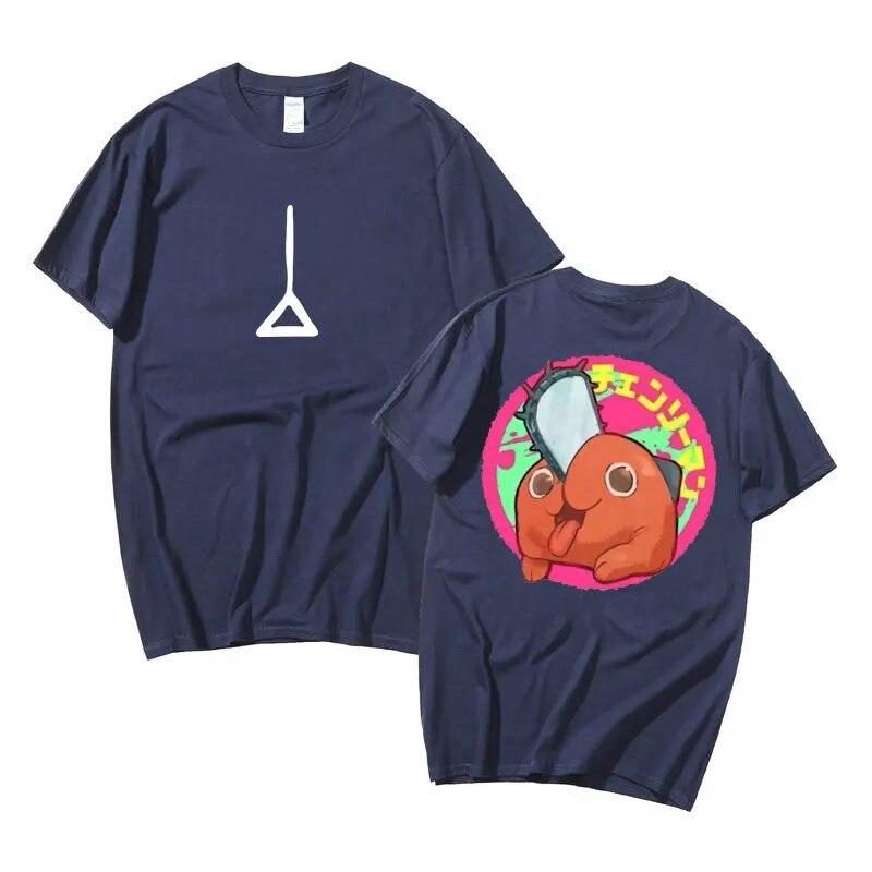 Anime Chainsaw Unisex Denji Pochita Double Sided Print T Shirt Unisex Funny Cartoon T-shirt Unisex Women Fashion Unisexga Cotton Tee Shirt