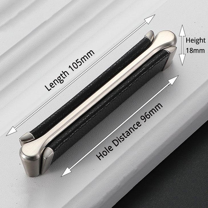 KAK Vintage Leather Cabinet Knobs and Handles Wardrobe Kitchen Cupboard Door Pulls European Zinc Alloy Furniture Handle Hardware