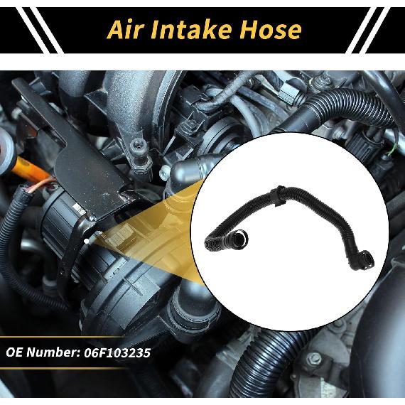 1 Pcs Air Intake Hose Compatible for VW Golf V 2.0 GTI 1K1 2004-2009, Air Filter Intake Hose Black No.06F103235