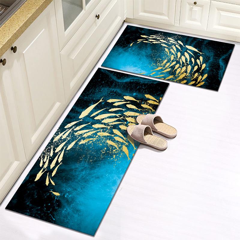 WTEMPO Kitchen Carpet Printed Carpet Thick Foot Mat Floor Mat Simple Door Mat Entrance Door Mat
