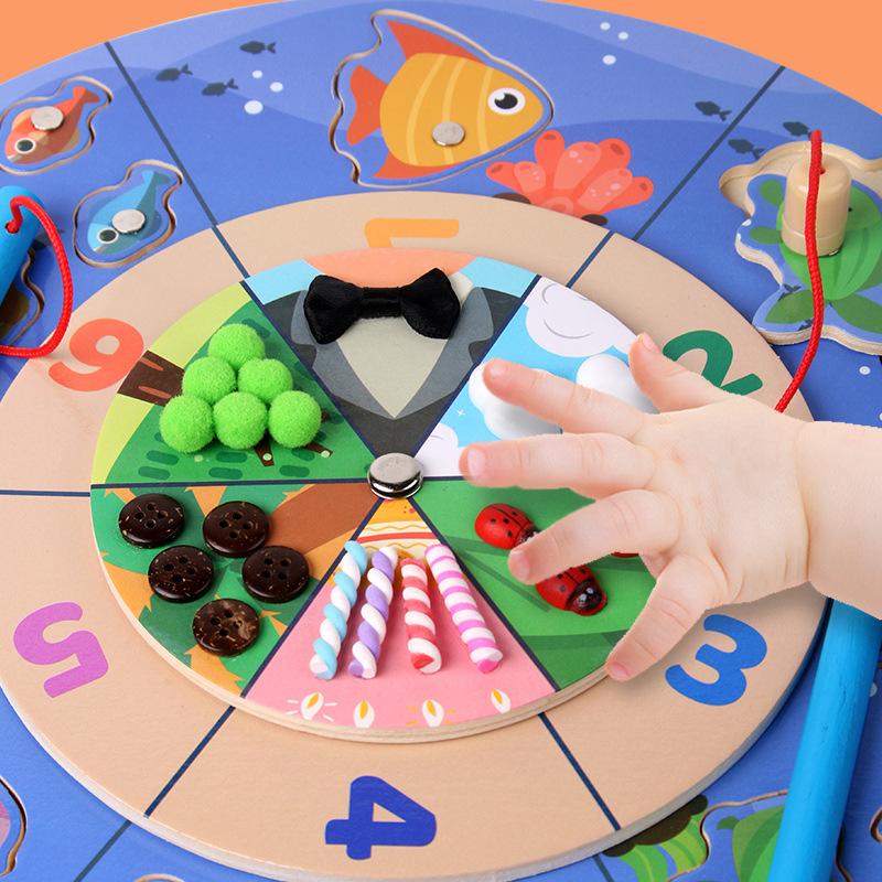 Toddler Magnetic Fishing Game Montessori Toy Number Cognition Fine Motor Training Sensory Toy Baby Education Creative Toy