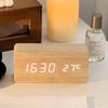 Creative Wooden Alarm Clock Simple Retro Clock Silent Luminous Student Bedside Multifunction Nordic Station Clock Electronic Clock