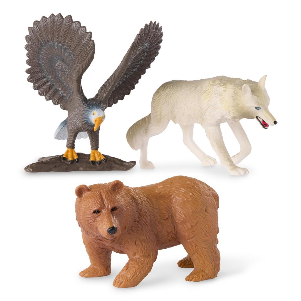 Terra by Battat Forest Animals Miniature Wolves Toy Animals Ages Multi – – & 3+ (3 Points)
