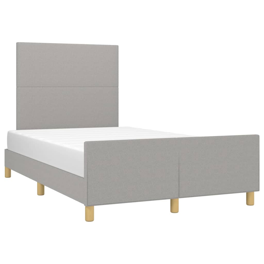 Vidaxl Bed Frame Without Mattress, Light Gray, 120X200 Cm, Upholstered