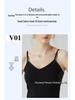Women's 2025 Summer Crisscross Back Camisole with Chest Pad – Pure Cotton Base Layer