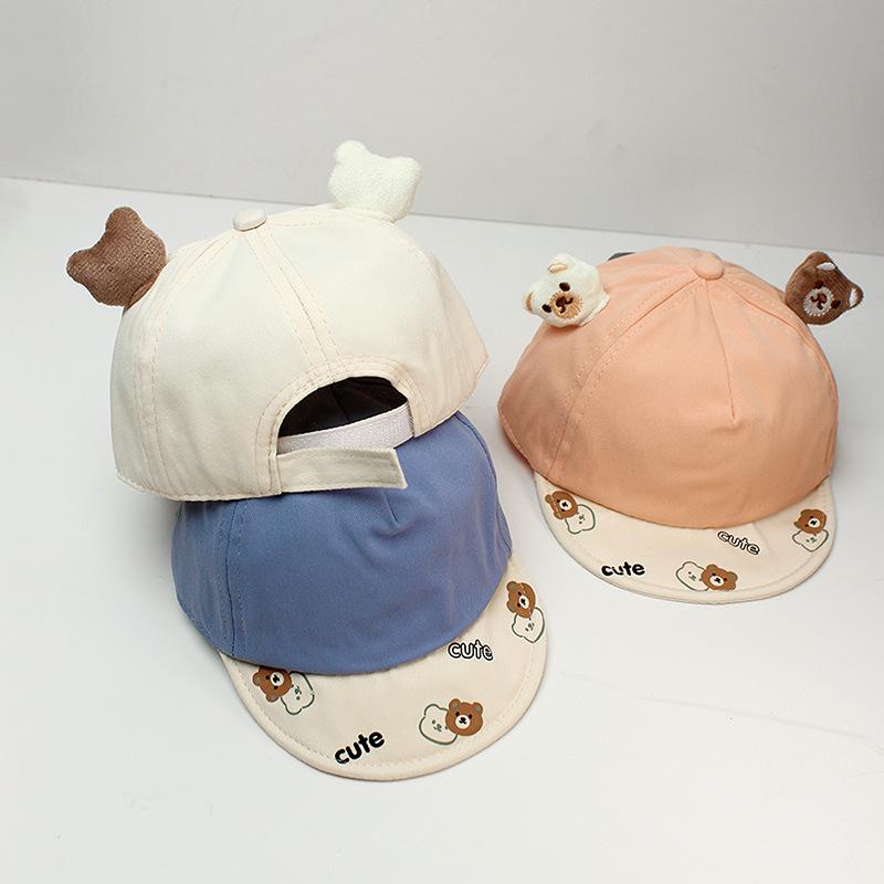 Infant & Toddler Soft Brim Bear Ears Baseball Cap - Cute & Adorable Spring/Summer Style for Boys & Girls
