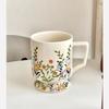 Vintage mug, water cup, washing cup, cream wind household brushing cup, bathroom couple mouthwash cup, tooth tank, tooth set.