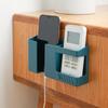 1PC Wall-Mounted Remote Control Storage Box Rack Non-Punching for TV Air Conditioning Mobile Phone Charging Organizer Cup Holders 5