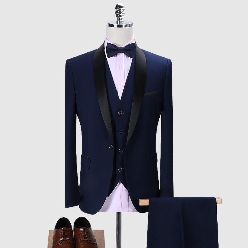 Men's Three-Piece Business & Wedding Suit Set