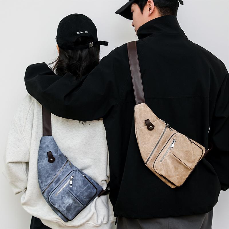 Shoulder Bag Women's Large Capacity Soft Leather Handbag Male Chest Bag