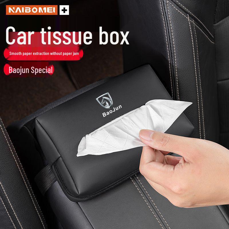 Car Tissue Holder for Baojun Models 560, 730, 510, 310, KiWi, RC3 - Seat Hanging Dispenser Baojun Old Logo