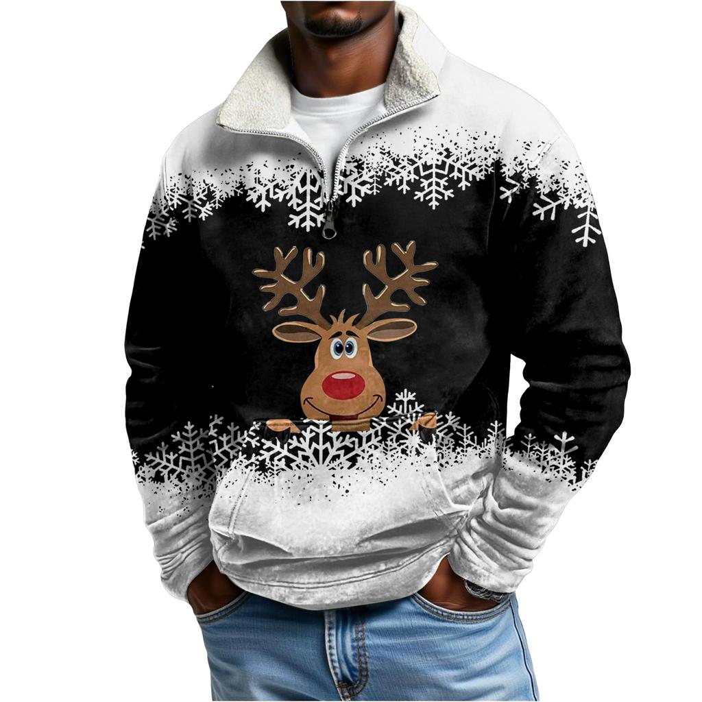 Felpa Primavera e Uomo con Collo Alto è Maglioni Casual da Esterno Top