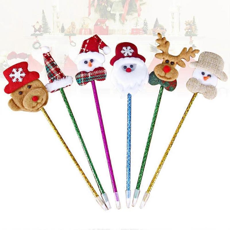 Christmas Ballpoint Pens for Writing Use 12Pcs with Snowman Santa Claus Design