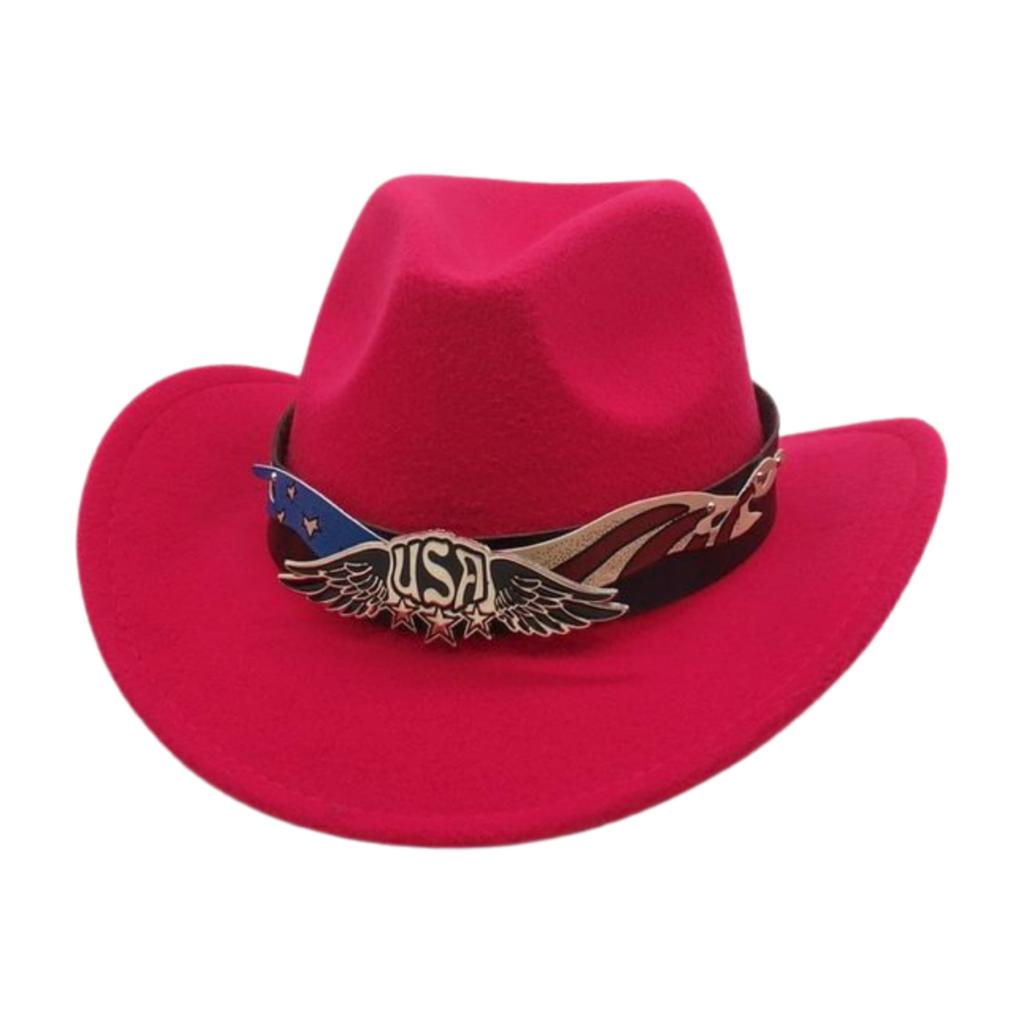Tibetan Jazz Hat Woolen Shiny Belt Celebrity Style Retro Cowboy Hat Western Cowboy Hat