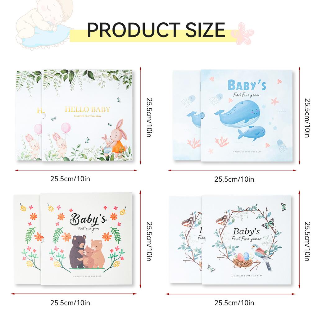 Baby Pregnancy Memory Book DIY Family Kids Record Growth Photo Album First Year Scrapbook Album Baby Memory Book For New Parents