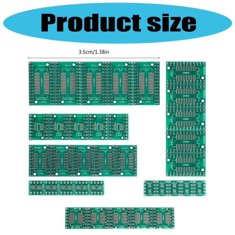 Reusable IC Conversion Board Kit For Multiple Packaging Types Including SOP SSOP With Clear Pin Marking