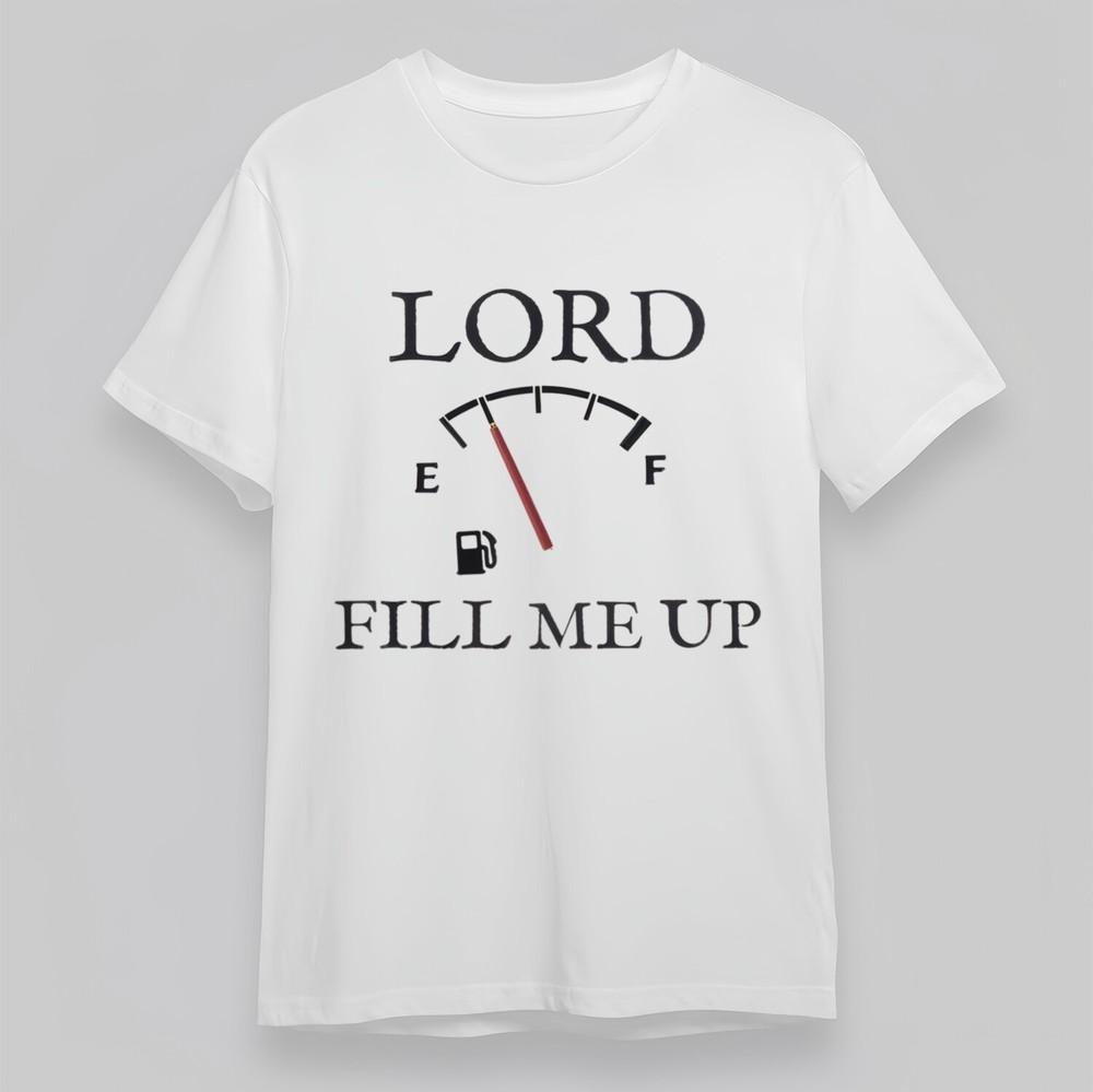 

Men s Plus Size T-shirt With Fill Me Up Slogan Design White 100% Cotton Tee USA M
