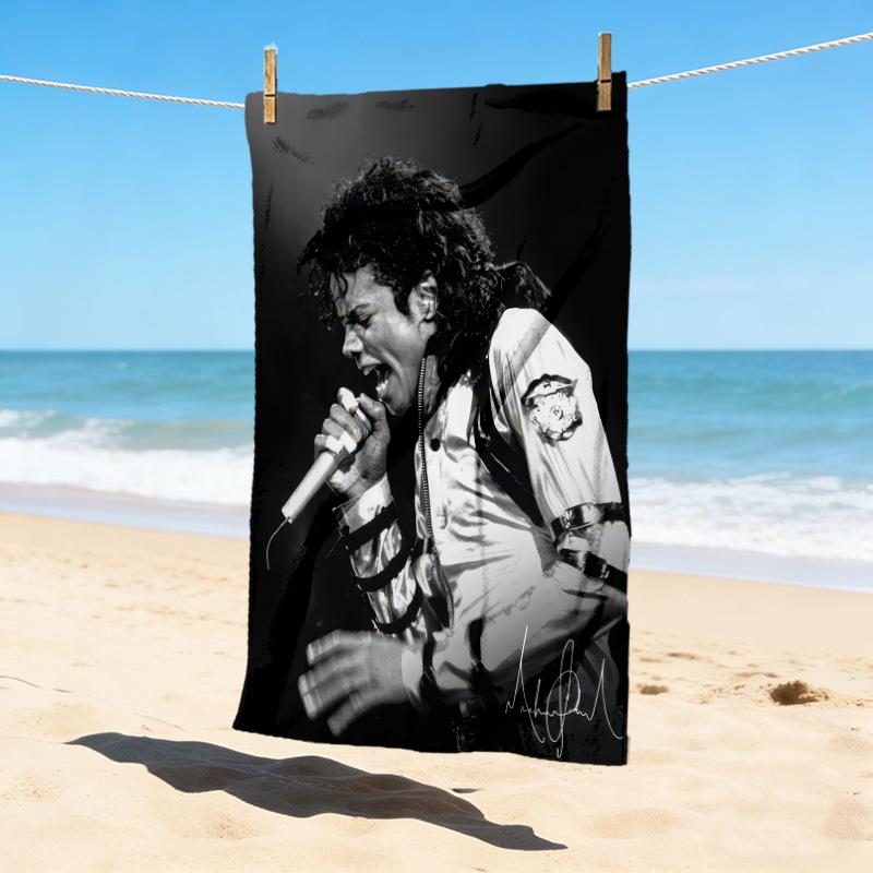 Michael Jackson Stylish Digital Printing Beach Towel Quickdrying Absorbent Blanket For Beach Pool Gym Travel