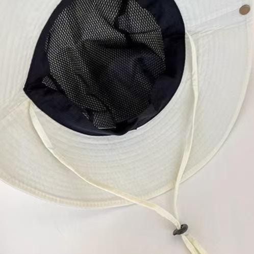 Summer new quick-drying mountaineering hat women's big head circumference shading sun protection UV protection bucket hat big brim
