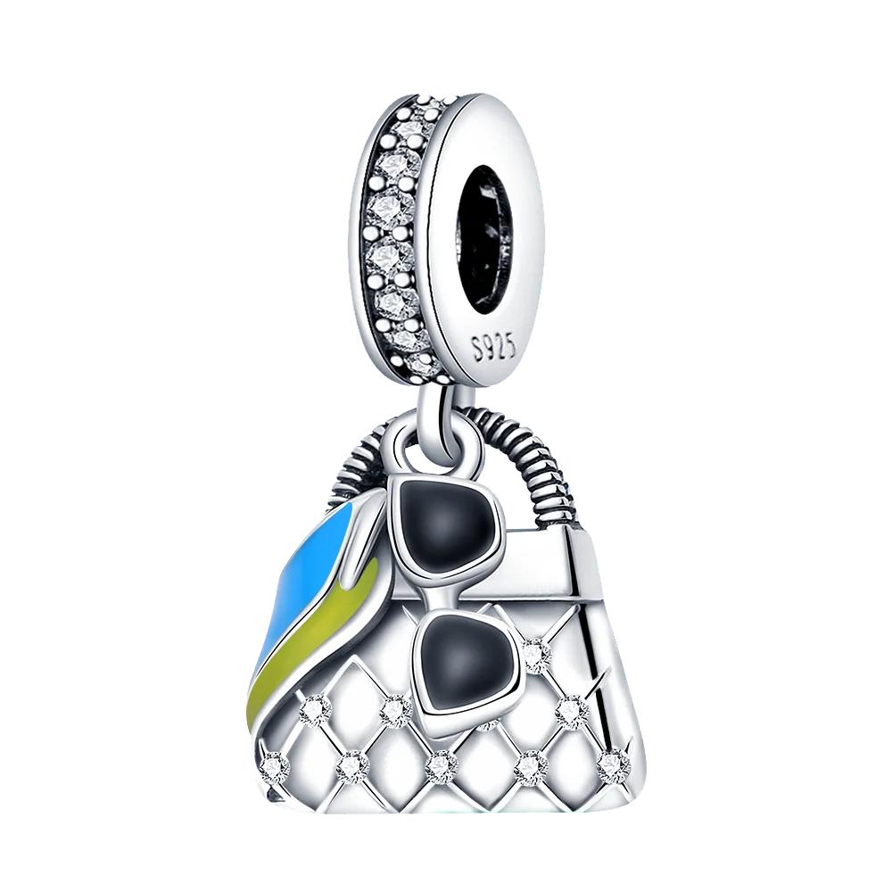 Copper Red High-Heeled Shoes Perfume Charms Fit Originalbracelet Charm Bead Necklace Diy Female Jewelry