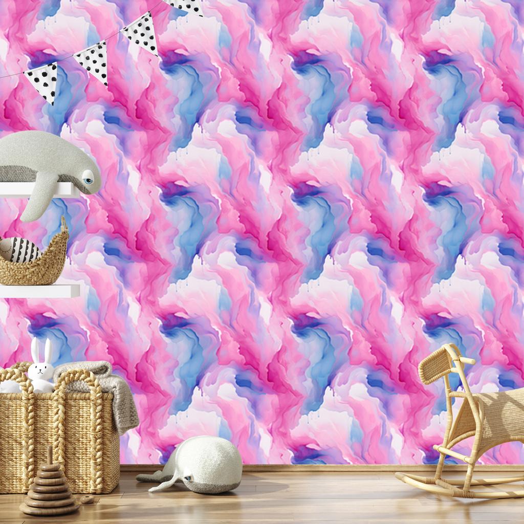 Wallpaper Pink and Purple Ink Powder Pink, Purple Background 50x1000