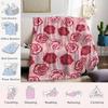 Blush Rose Flannel Blanket Warm Soft Halloween Christmas Couch Warm Cozy Decorative Decor Gift for All Season