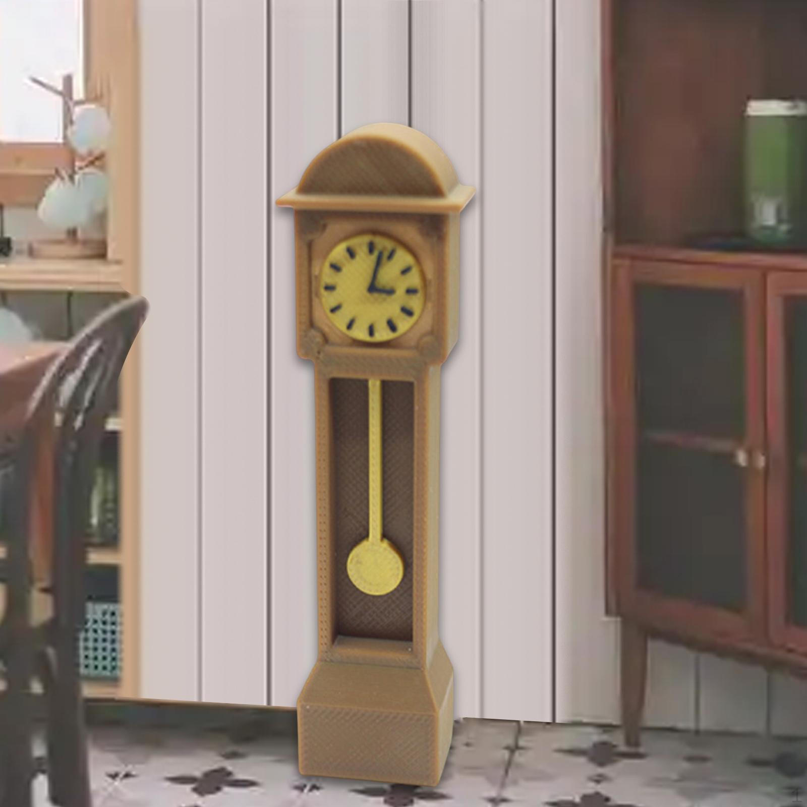 

Миниатюрный кукольный напольный часы, игрушечная модель, масштаб 1/12, дедушка, ретро, классика