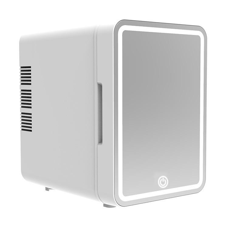 

35-48 Вт 4 л Зеркальный холодильник Мини морозильник для хранения средств по уходу за кожей Портативный автомобильный холодильник для студенческого общежития белый