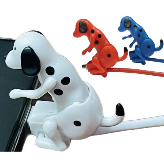 Fun Humping Dog Charger Cable Relieve Stress Efficient Quick Charging Smart Chip Type-C/8-Pin/Micro USB Charger Cord