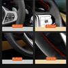 For BMW 330i 540i 525i 530i 330Ci BMW E46 M3 E39 Braid Car Steering Wheel Cover Microfiber Leather Car Accessories