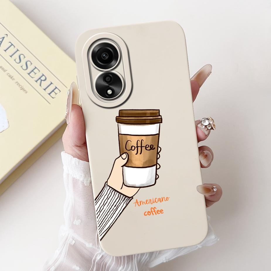 For Oppo A78 4G Case CPH2565 New Fashion Candy Painted Back Cover Shockproof Phone Case For Oppo A78 A 78 OppoA78 4G Soft Fundas