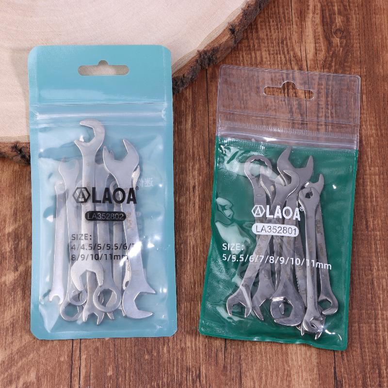 Mini Thin Double Open-End Wrench Stainless Steel Dual-Purpose Wrench 5 To 11 Mm Available Mini Dual-Purpose Wrench Set