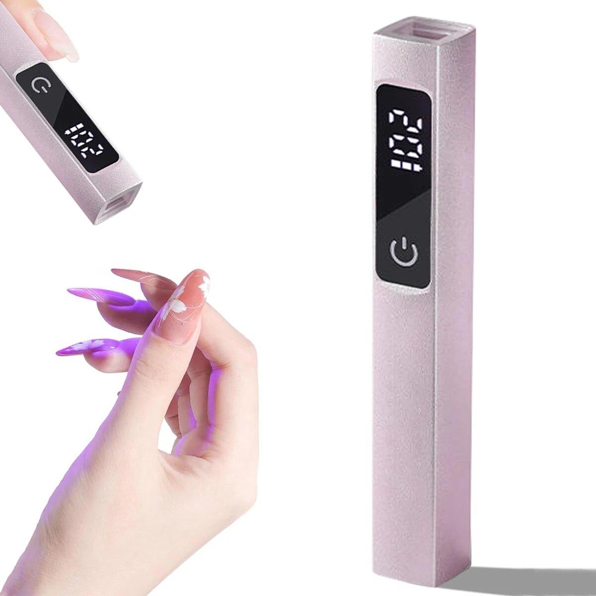 

Портативная салонная УФ-светодиодная лампа для ногтей, перезаряжаемая быстросохнущая сушилка для ногтей, машина для маникюра, мини-фонарик, ручка с сенсорным экраном Type-C