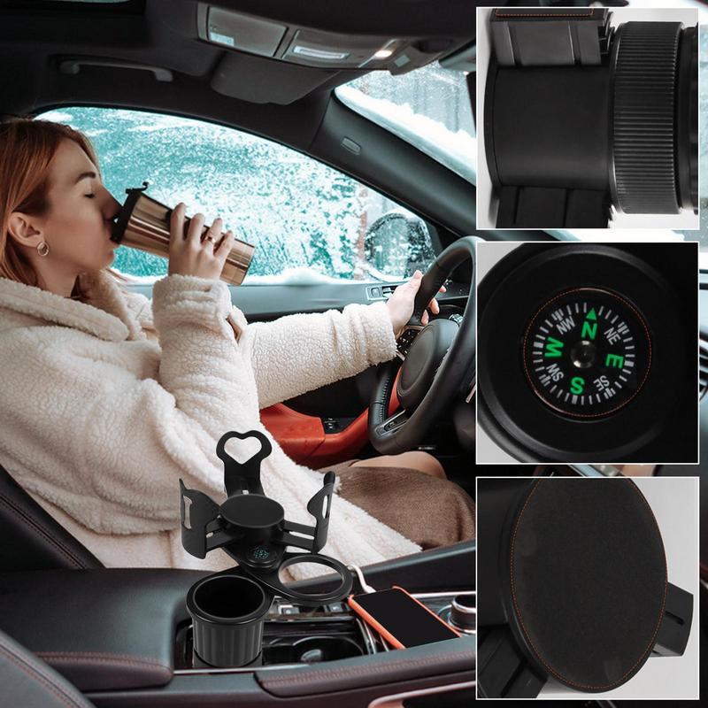 Auto Becherhalter Erweiterung Becherhalter Adapter Autozubehör 360 Grad Drehungsadapter Mit Verstellbarer Basis Aufbewahrungsorganisator