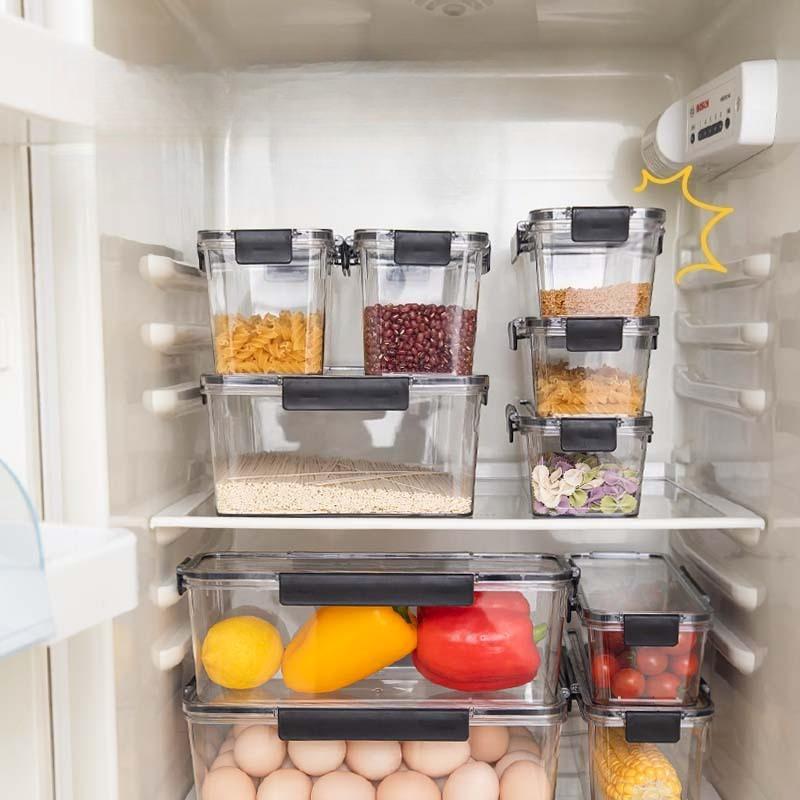 Transparent Refrigerator Food Vegetable Fruit Storage Box Clear Sealed Noodles Storage Container Home Kitchen Fresh Keeping Box