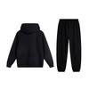 Li Ning Printed Letter Comfortable Fashion Loose Fit Hooded Long Sleeve Mid Waist Drawstring Pants Sports Suit Unisex Tracksuits AWDV245-1+AKLU939-4