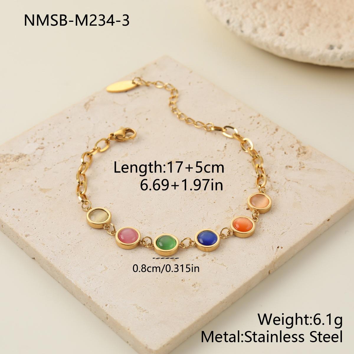 GEMCHIC Women s Stainless Steel Geometric Stackable Bracelet Set, Sweet Chic Rhinestone Colorful Jewelry for Daily Life